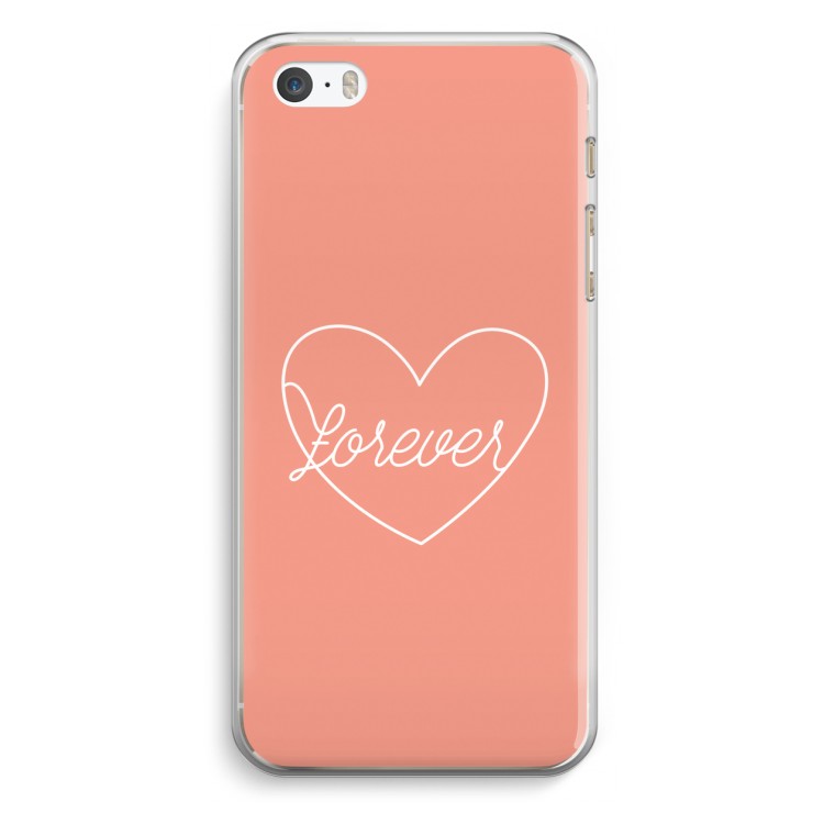 Forever heart: iPhone 5 / 5S / SE Transparant Hoesje