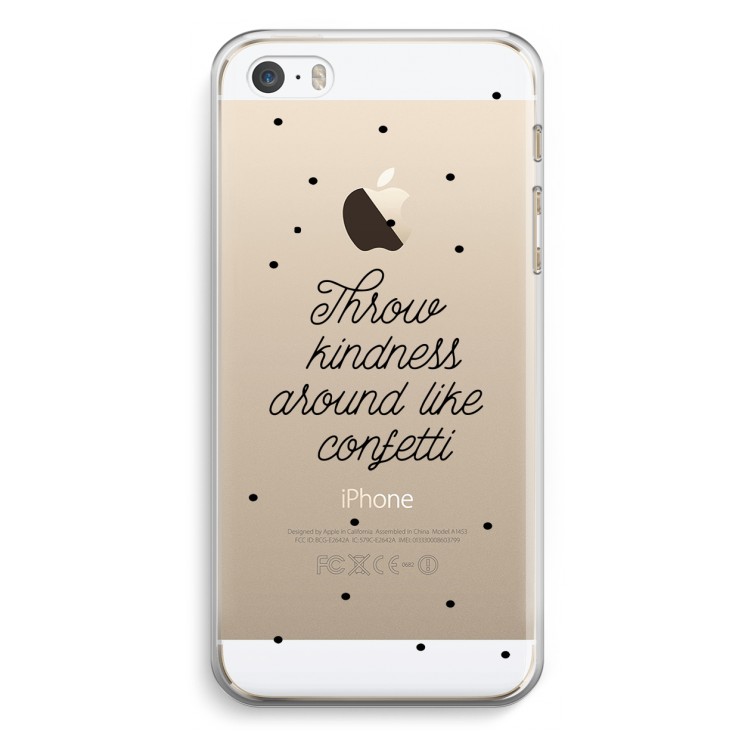 Confetti: iPhone 5 / 5S / SE Transparant Hoesje