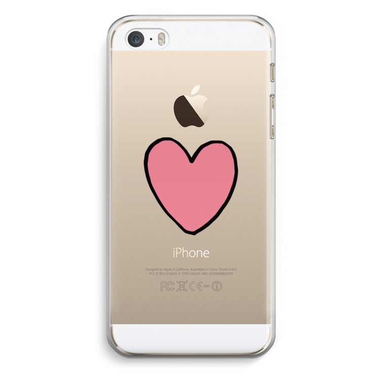 Hartje: iPhone 5 / 5S / SE Transparant Hoesje