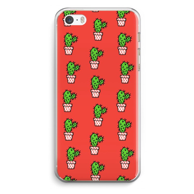 Mini cactus: iPhone 5 / 5S / SE Transparant Hoesje