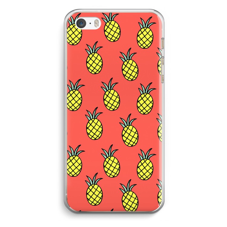 Ananas: iPhone 5 / 5S / SE Transparant Hoesje