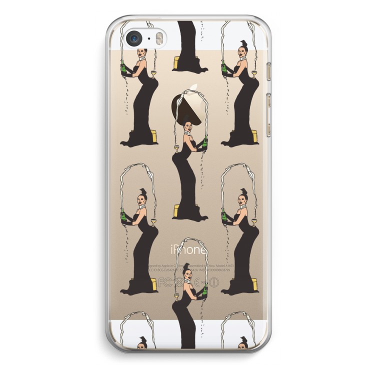 Pop Some Kim: iPhone 5 / 5S / SE Transparant Hoesje