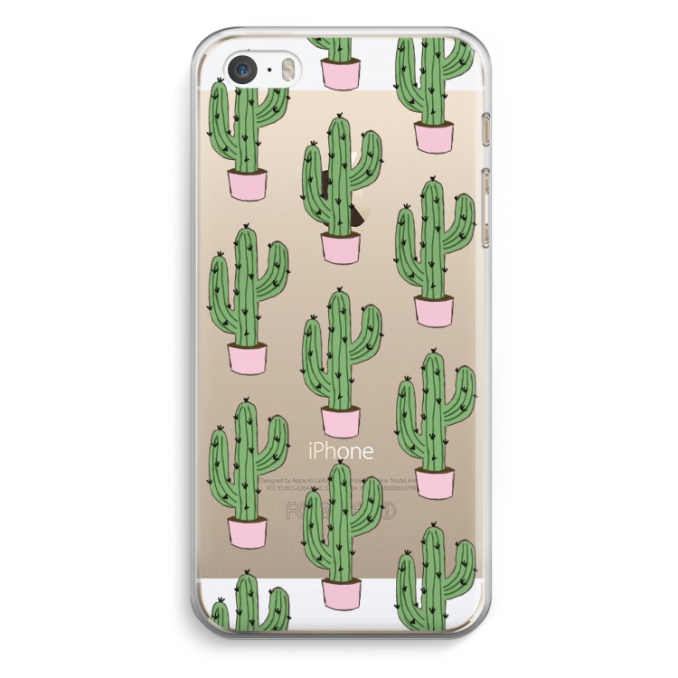 Cactus Lover: iPhone 5 / 5S / SE Transparant Hoesje