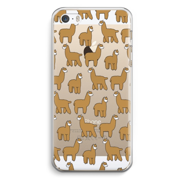 Alpacas: iPhone 5 / 5S / SE Transparant Hoesje