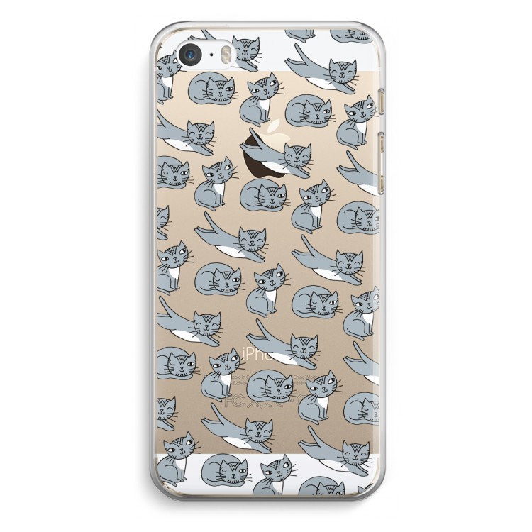 Poezen: iPhone 5 / 5S / SE Transparant Hoesje
