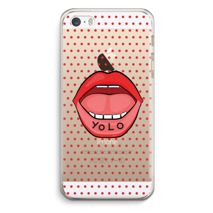 Yolo Denise: iPhone 5 / 5S / SE Transparant Hoesje