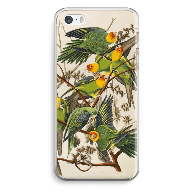 Carolinaparkiet: iPhone 5 / 5S / SE Transparant Hoesje