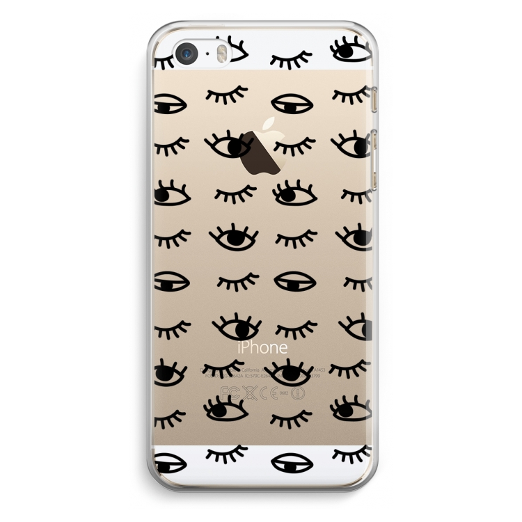 Eye pattern #2: iPhone 5 / 5S / SE Transparant Hoesje