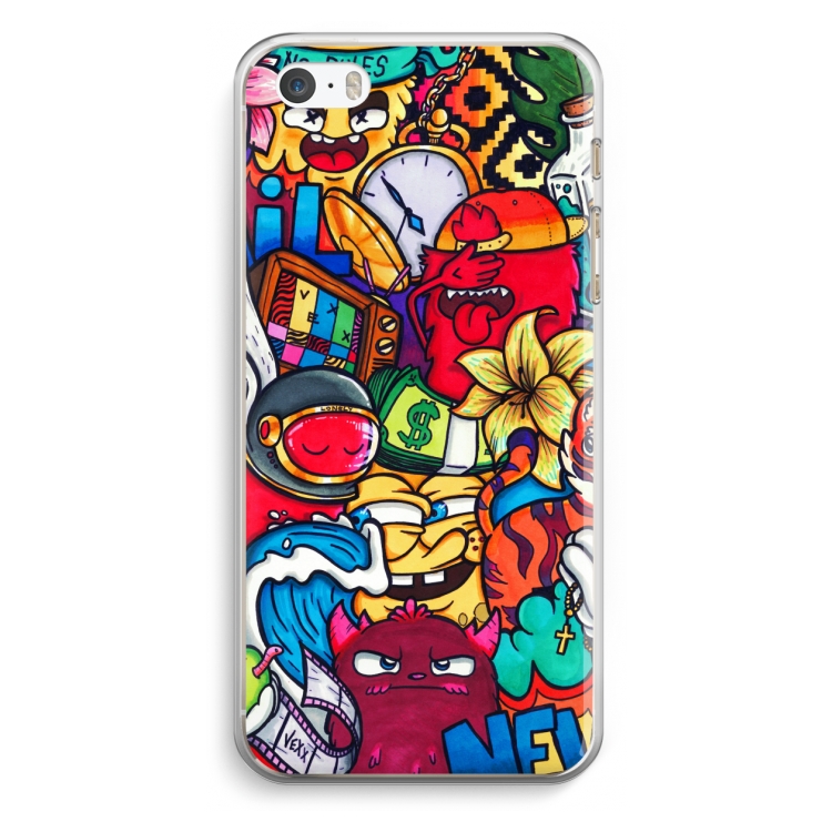 No Rules: iPhone 5 / 5S / SE Transparant Hoesje