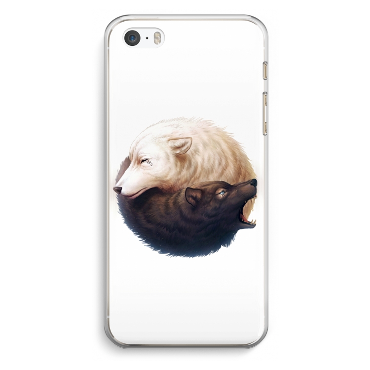 Yin Yang Wolves: iPhone 5 / 5S / SE Transparant Hoesje
