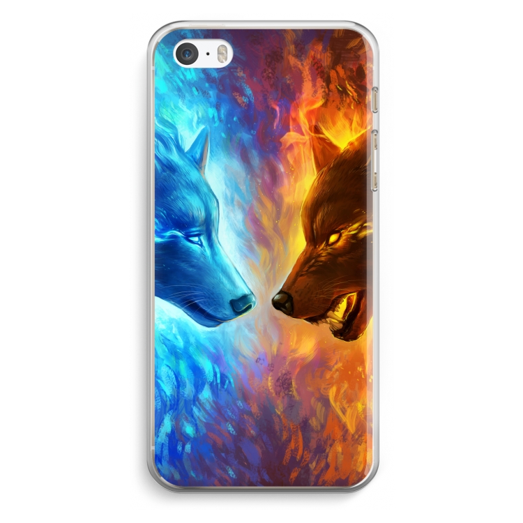 Fire & Ice: iPhone 5 / 5S / SE Transparant Hoesje