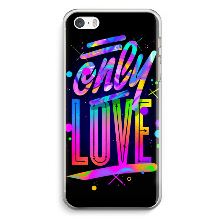 Only Love: iPhone 5 / 5S / SE Transparant Hoesje