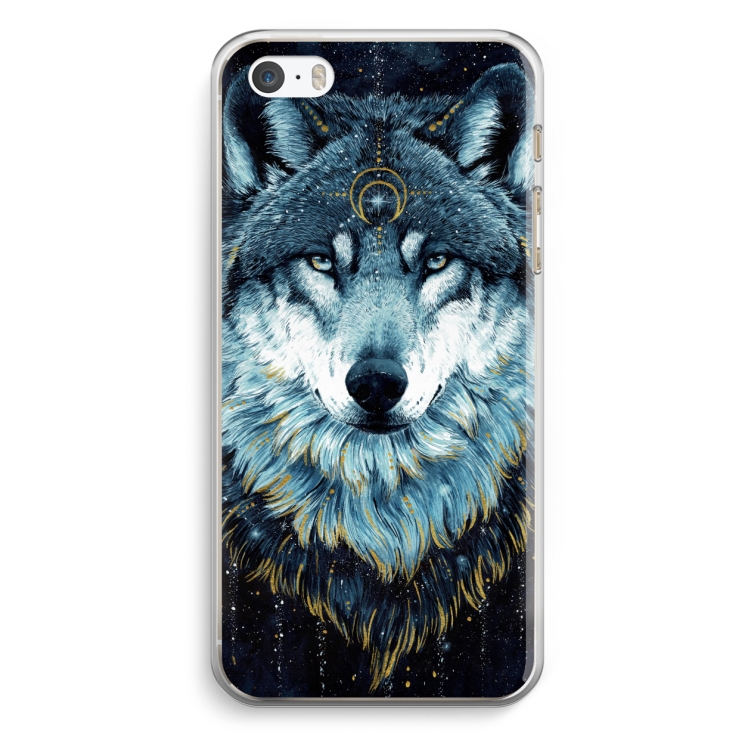Darkness Wolf: iPhone 5 / 5S / SE Transparant Hoesje