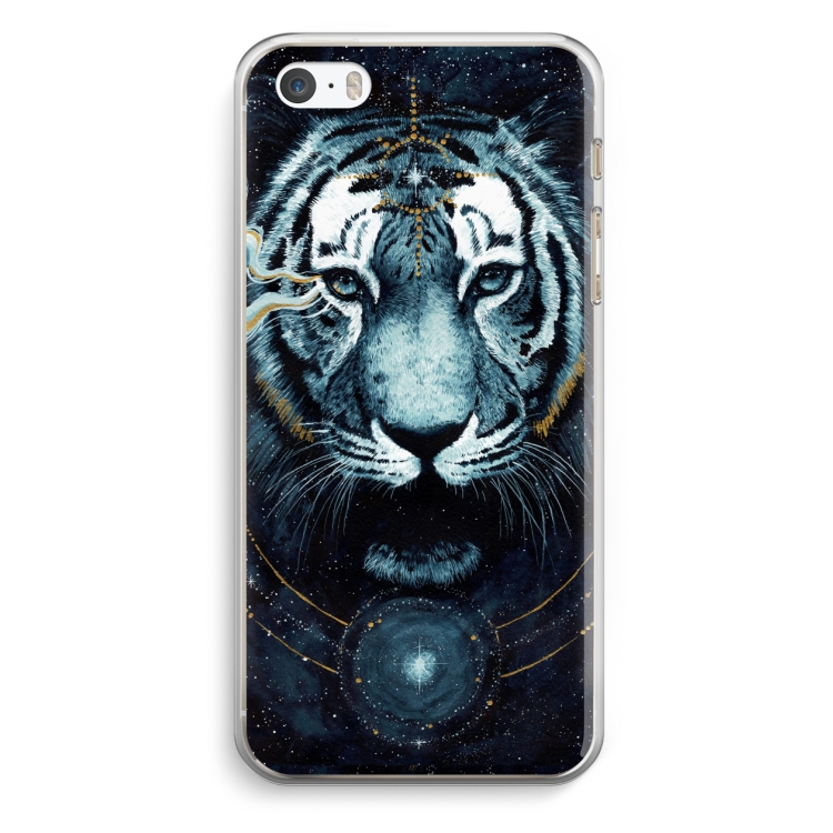 Darkness Tiger: iPhone 5 / 5S / SE Transparant Hoesje