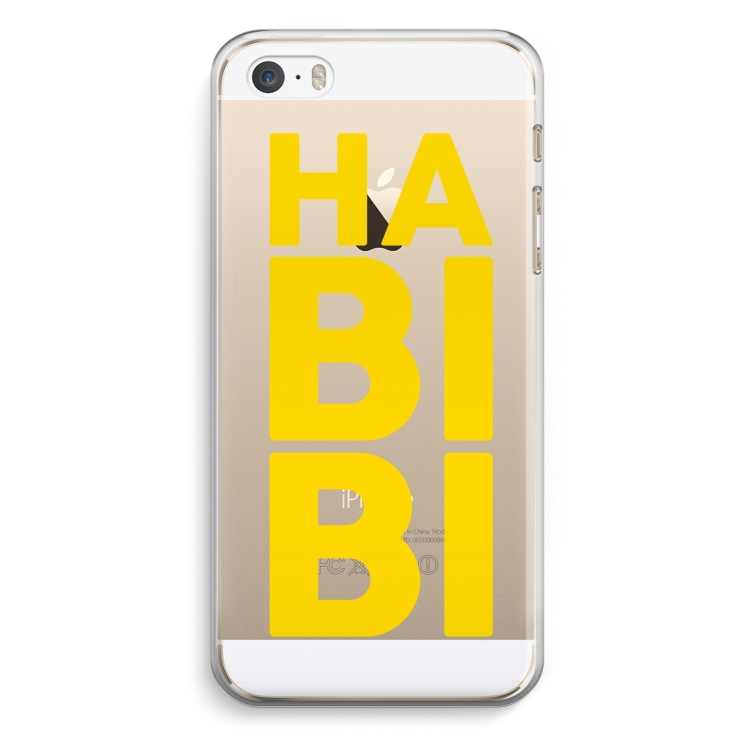 Habibi Blue: iPhone 5 / 5S / SE Transparant Hoesje