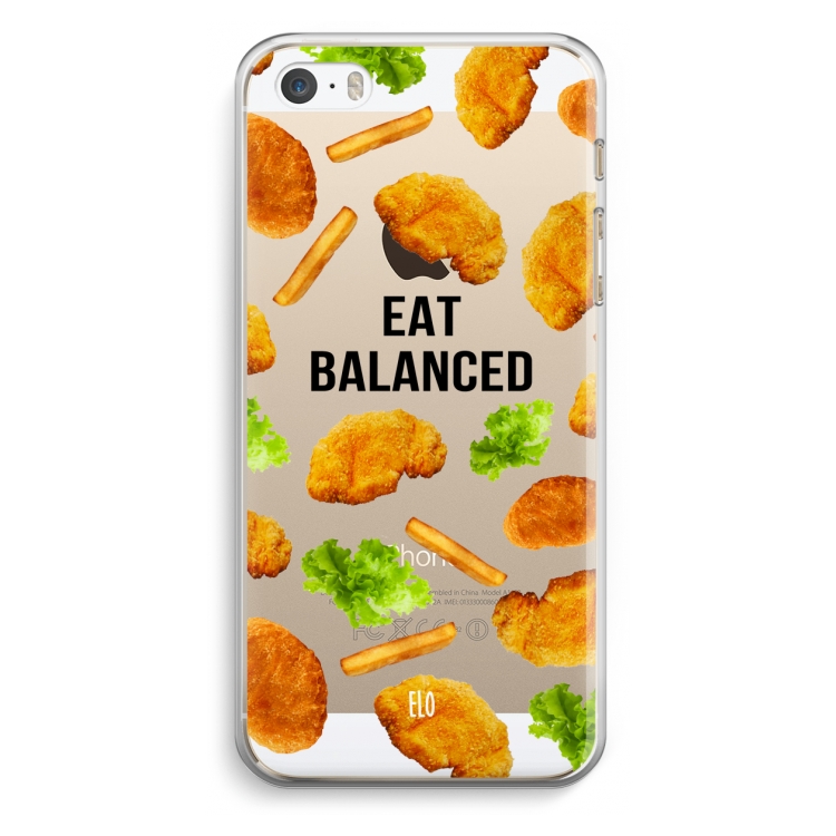 Eat Balanced: iPhone 5 / 5S / SE Transparant Hoesje