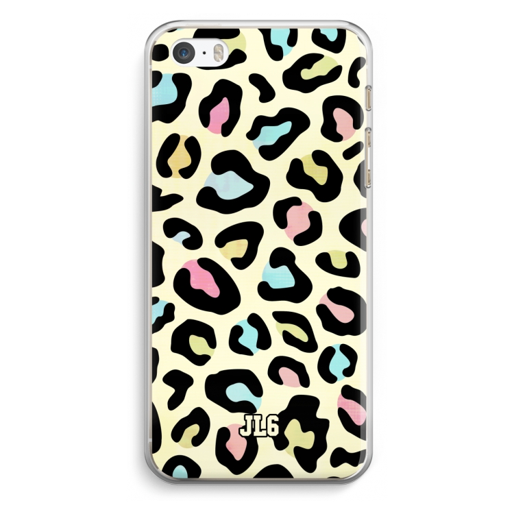 Leopard pattern: iPhone 5 / 5S / SE Transparant Hoesje