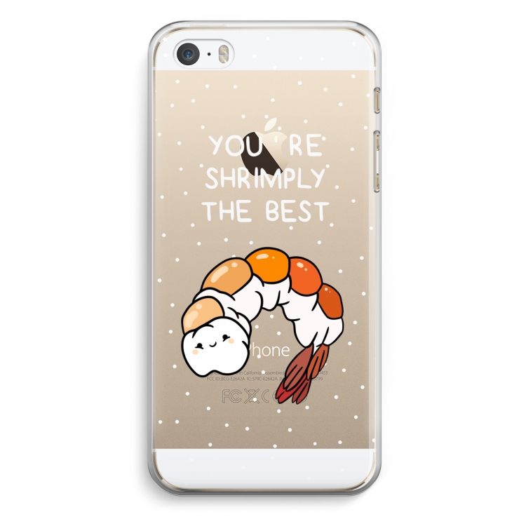 You're Shrimply The Best: iPhone 5 / 5S / SE Transparant Hoesje