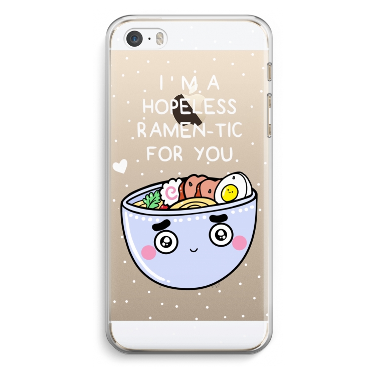 I'm A Hopeless Ramen-Tic For You: iPhone 5 / 5S / SE Transparant Hoesje