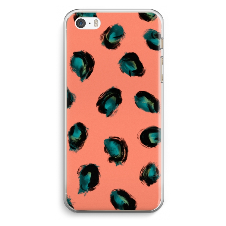 Pink Cheetah: iPhone 5 / 5S / SE Transparant Hoesje