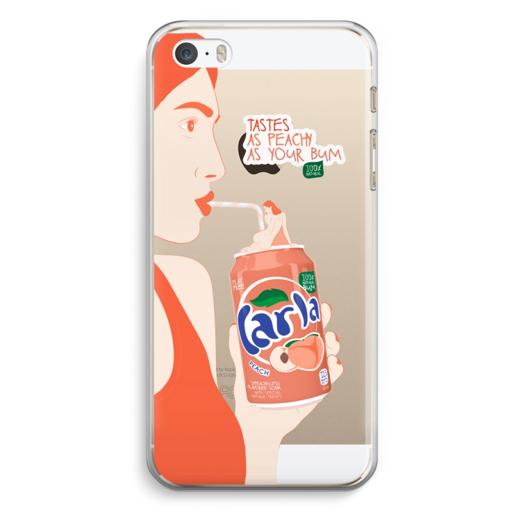 Peach please!: iPhone 5 / 5S / SE Transparant Hoesje