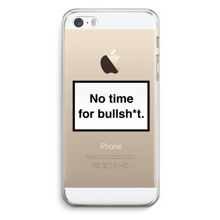 No time: iPhone 5 / 5S / SE Transparant Hoesje