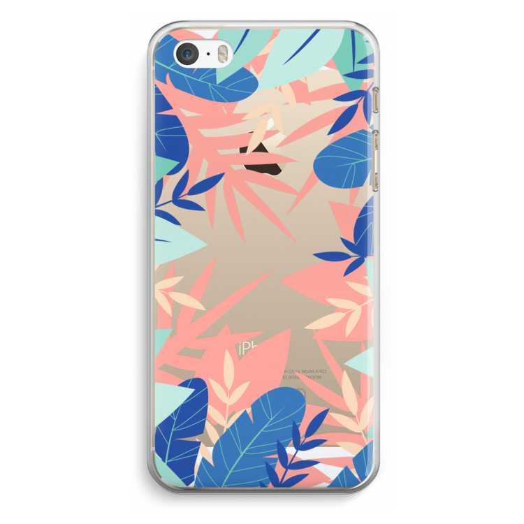Tropisch: iPhone 5 / 5S / SE Transparant Hoesje