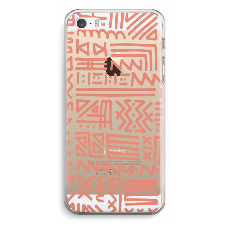 Marrakech Pink: iPhone 5 / 5S / SE Transparant Hoesje