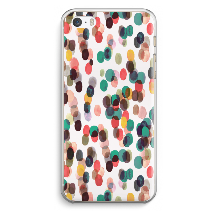 Tropical Dots: iPhone 5 / 5S / SE Transparant Hoesje