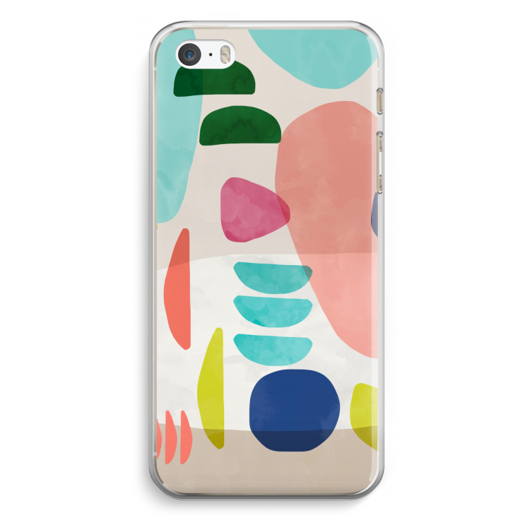 Bold Rounded Shapes: iPhone 5 / 5S / SE Transparant Hoesje