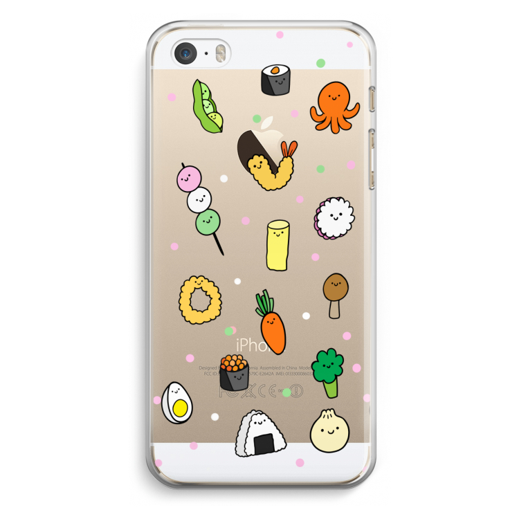 Happy bento friends: iPhone 5 / 5S / SE Transparant Hoesje