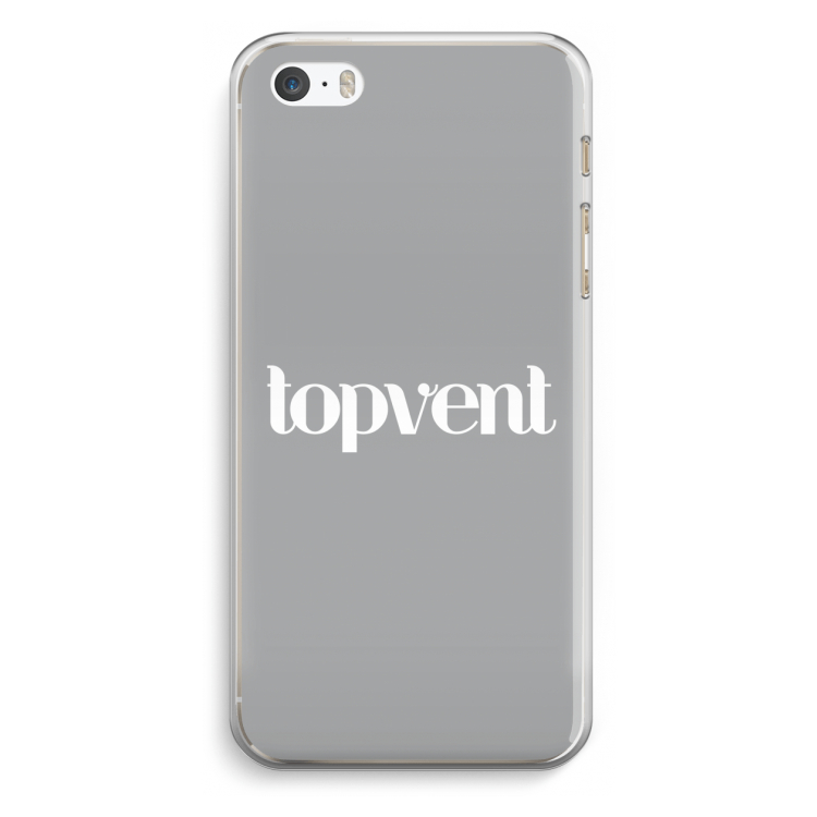 Topvent Grijs Wit: iPhone 5 / 5S / SE Transparant Hoesje