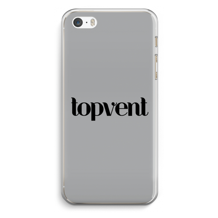 Topvent Grijs Zwart: iPhone 5 / 5S / SE Transparant Hoesje