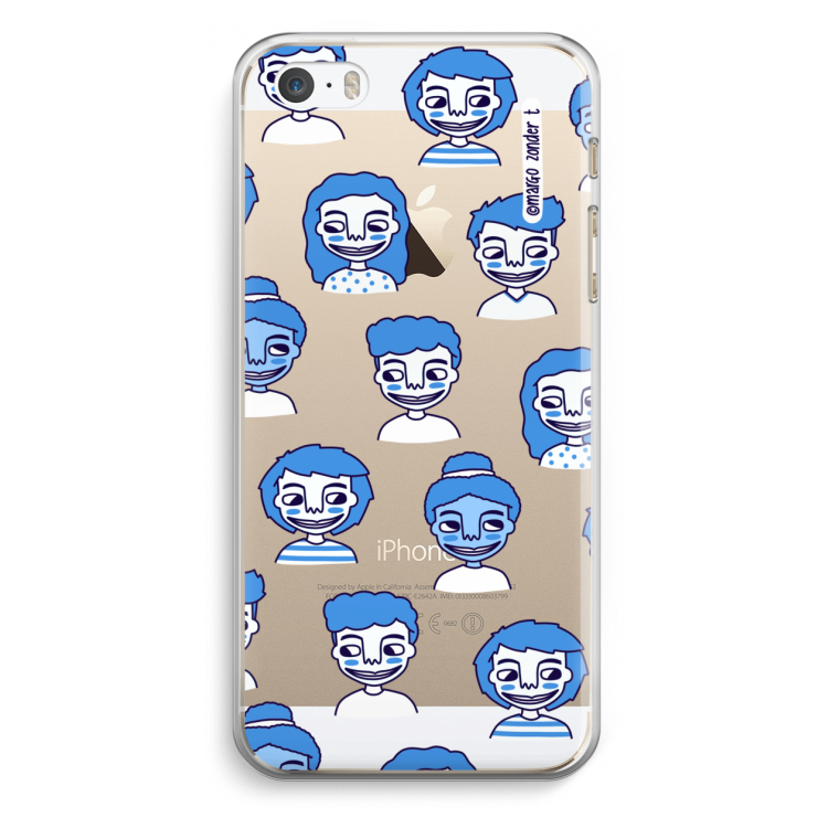 Gezichtjes: iPhone 5 / 5S / SE Transparant Hoesje