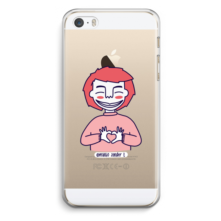 Hartje: iPhone 5 / 5S / SE Transparant Hoesje