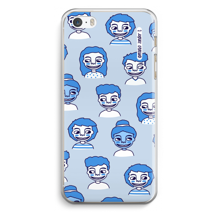 Gezichtjes: iPhone 5 / 5S / SE Transparant Hoesje