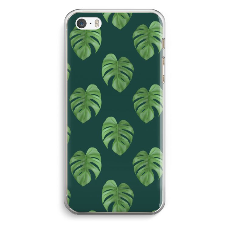 Monstera leaves: iPhone 5 / 5S / SE Transparant Hoesje