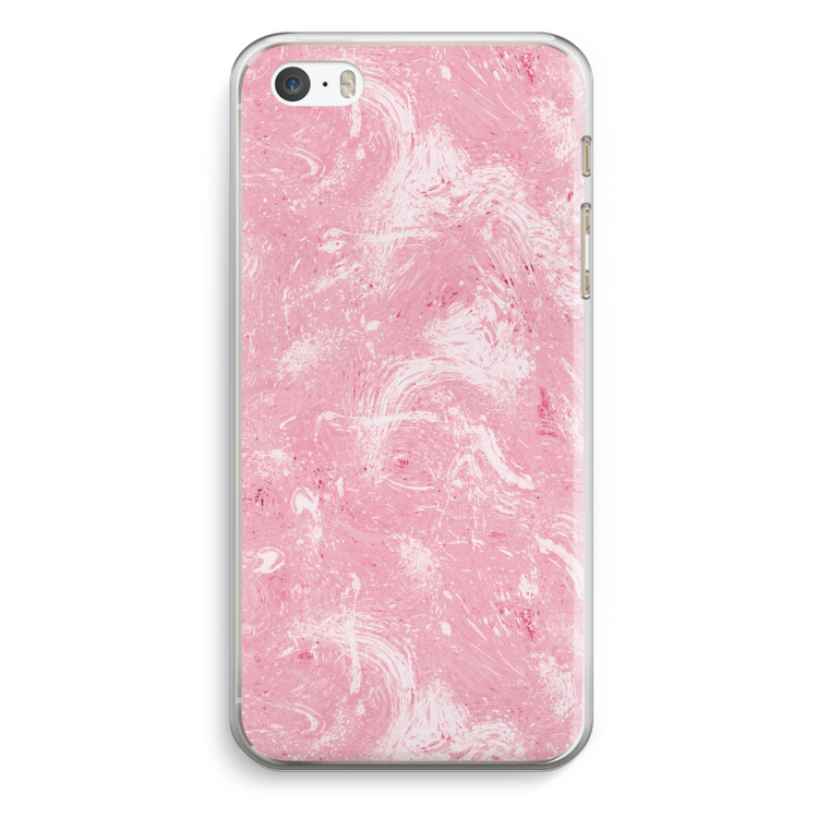 Abstract Painting Pink: iPhone 5 / 5S / SE Transparant Hoesje