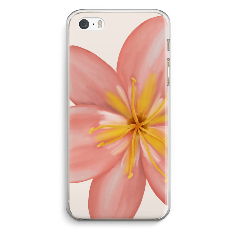 Pink Ellila Flower: iPhone 5 / 5S / SE Transparant Hoesje