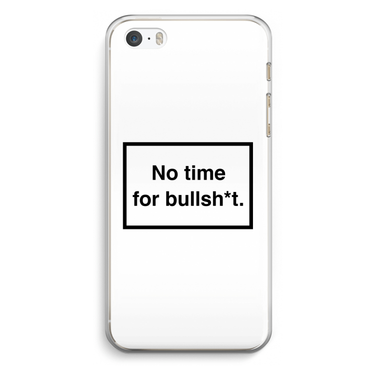 No time: iPhone 5 / 5S / SE Transparant Hoesje