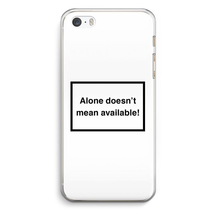 Alone: iPhone 5 / 5S / SE Transparant Hoesje