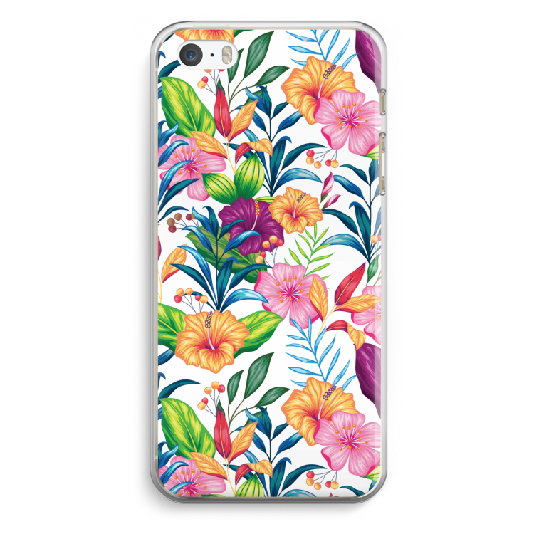 Tropisch 2: iPhone 5 / 5S / SE Transparant Hoesje