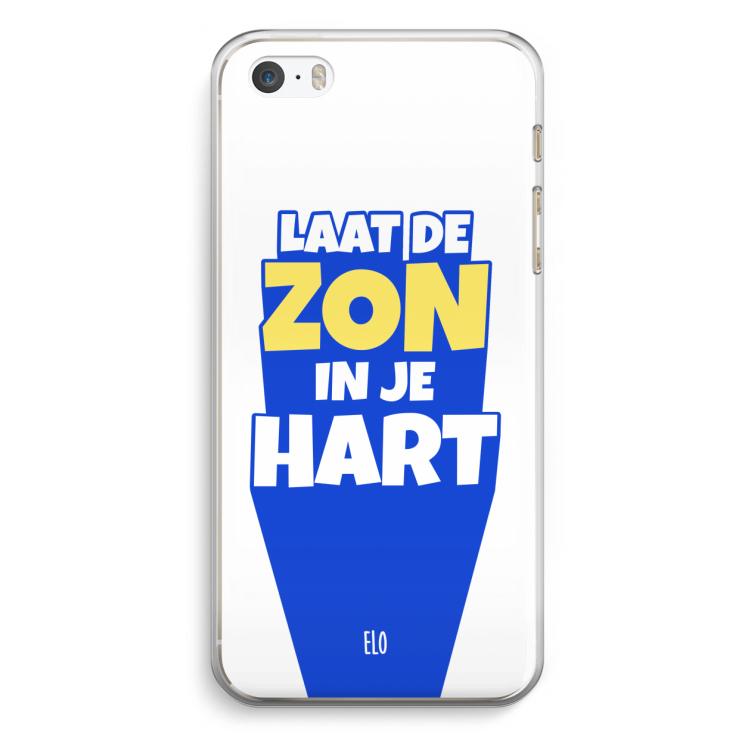 Laat de zon in je hart: iPhone 5 / 5S / SE Transparant Hoesje