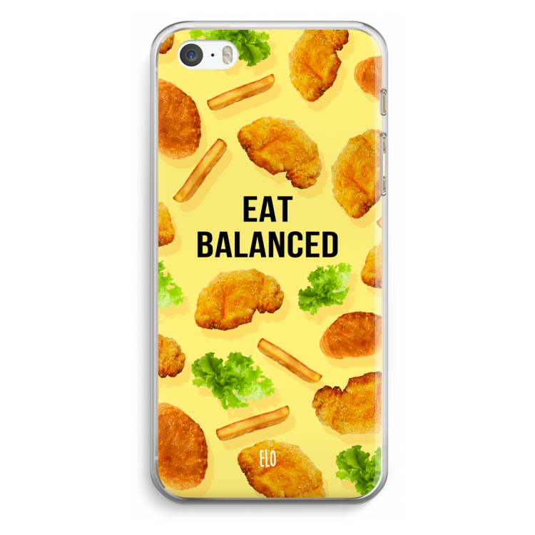 Eat Balanced: iPhone 5 / 5S / SE Transparant Hoesje