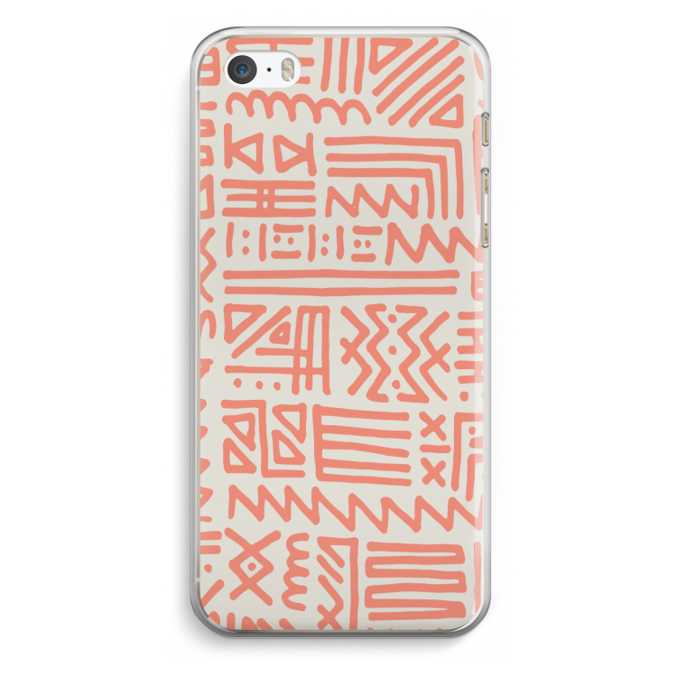 Marrakech Pink: iPhone 5 / 5S / SE Transparant Hoesje
