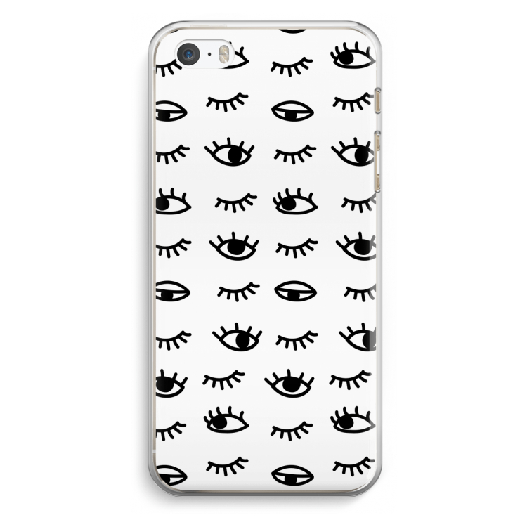 Eye pattern #2: iPhone 5 / 5S / SE Transparant Hoesje