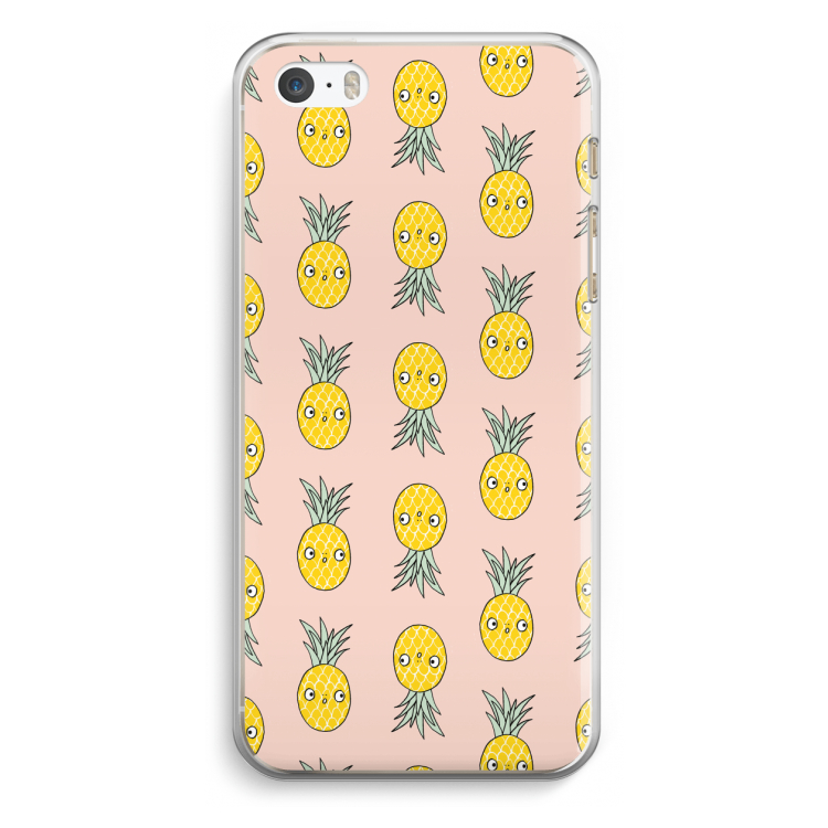 Ananas: iPhone 5 / 5S / SE Transparant Hoesje
