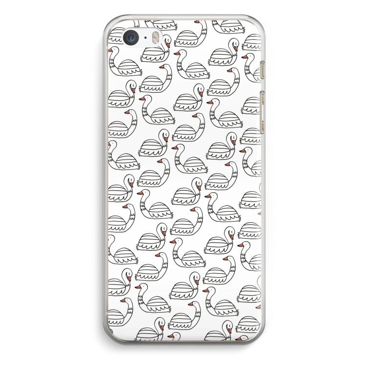 Zwanen: iPhone 5 / 5S / SE Transparant Hoesje