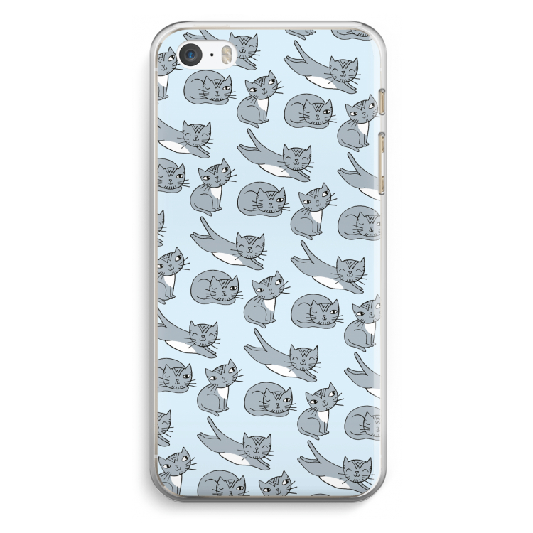 Poezen: iPhone 5 / 5S / SE Transparant Hoesje