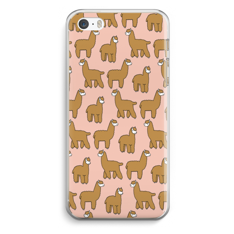 Alpacas: iPhone 5 / 5S / SE Transparant Hoesje